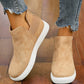 High Top Slip-on Casual Sneakers: Camel