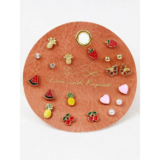 Everyday Fruity Minimalist Earrings: Set C