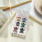 Set of 6 Small Floral Claw Hair Clips