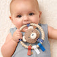 Bear Itzy Ring Pal™ - Teething Ring with Plush Character: Taupe Bear