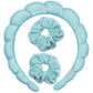 Puffy Terry Cloth Padded Spa Headband with Scrunchies - Multiple Colors