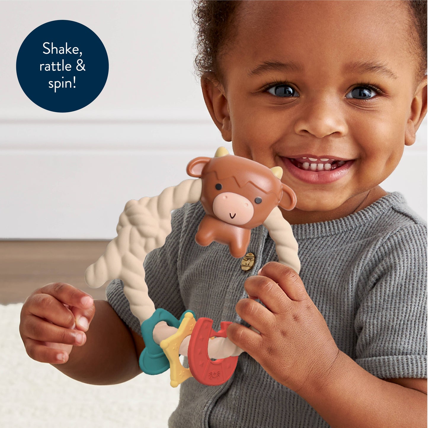 Rainbow Ritzy Rattle™ Silicone Teether Rattles