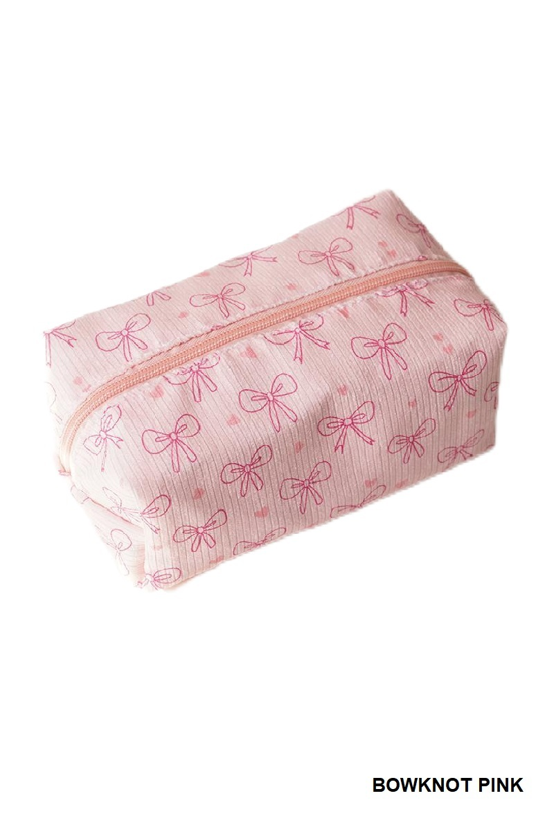 Pink Bows Cosmetic Bag