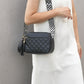 Diamond quilted crossbody bag duo coin purse