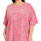Ash Pink Plus Acid Wash Boyfriend Tee