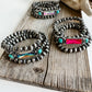 TURQUOISE WESTERN STYLE BEADED BRACELET SET