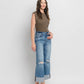 Super High Rise Double Cuffed Baggy Wide Jeans