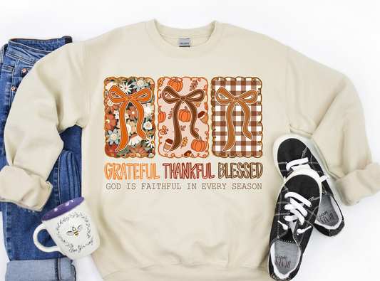 Grateful Thankful Blessed Sweatshirt