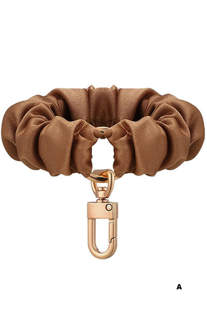 Elastic Scrunchie Keychain Wristlet - Multiple Styles