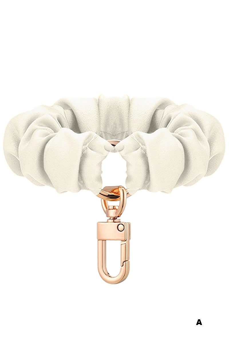 Elastic Scrunchie Keychain Wristlet - Multiple Styles