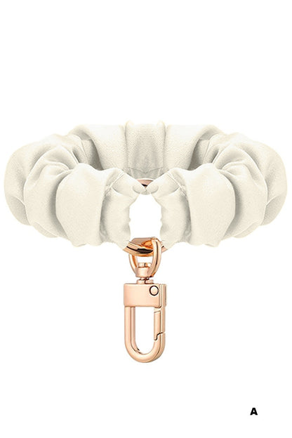 Elastic Scrunchie Keychain Wristlet - Multiple Styles