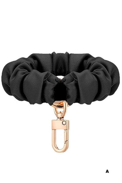 Elastic Scrunchie Keychain Wristlet - Multiple Styles