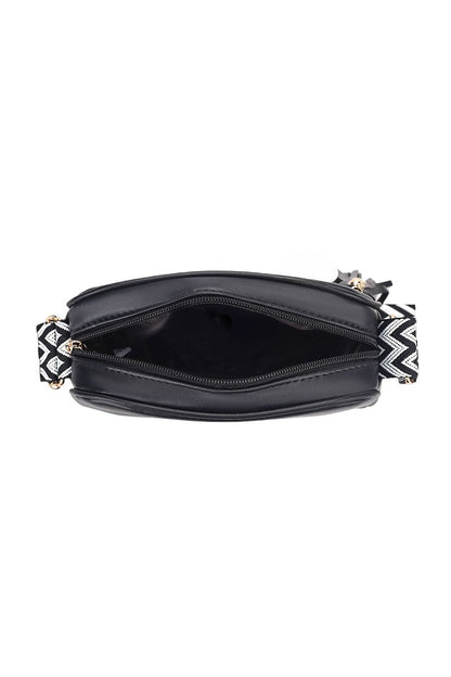 Diamond quilted crossbody bag duo coin purse