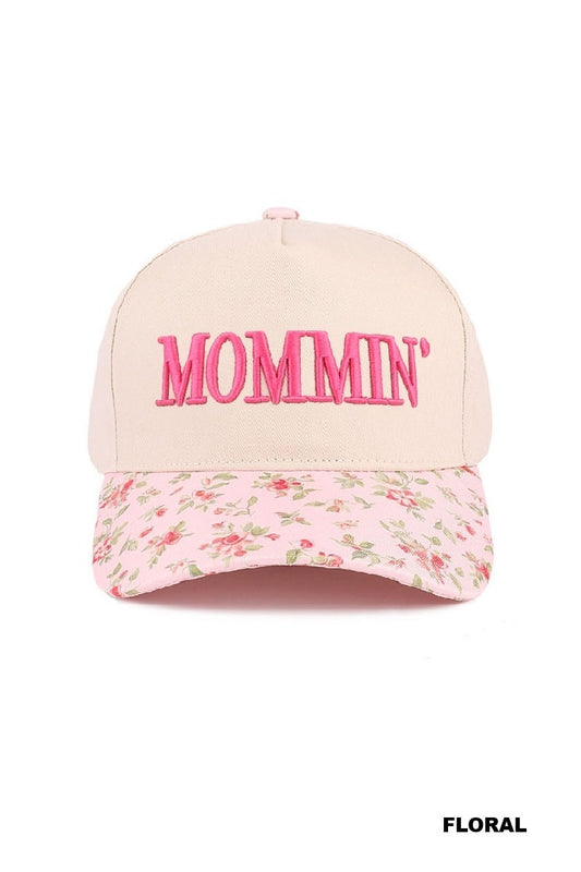 Mommin' Floral Print Trucker Hat