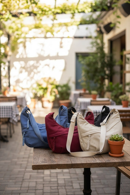 Large crescent crossbody bag