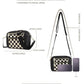 Black Checkered Crossbody Shoulder Bag