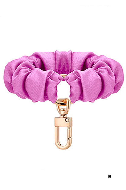 Elastic Scrunchie Keychain Wristlet - Multiple Styles