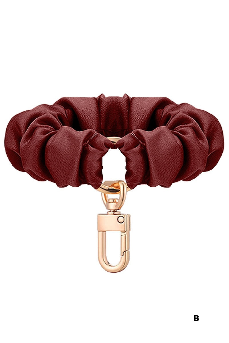 Elastic Scrunchie Keychain Wristlet - Multiple Styles