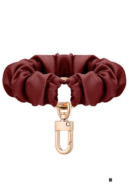 Elastic Scrunchie Keychain Wristlet - Multiple Styles