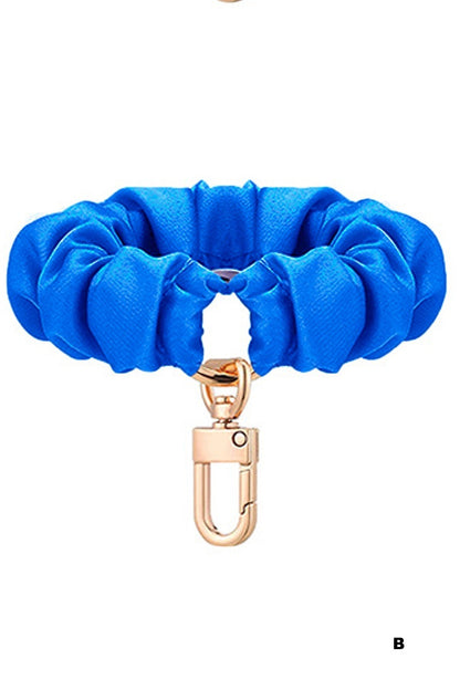 Elastic Scrunchie Keychain Wristlet - Multiple Styles