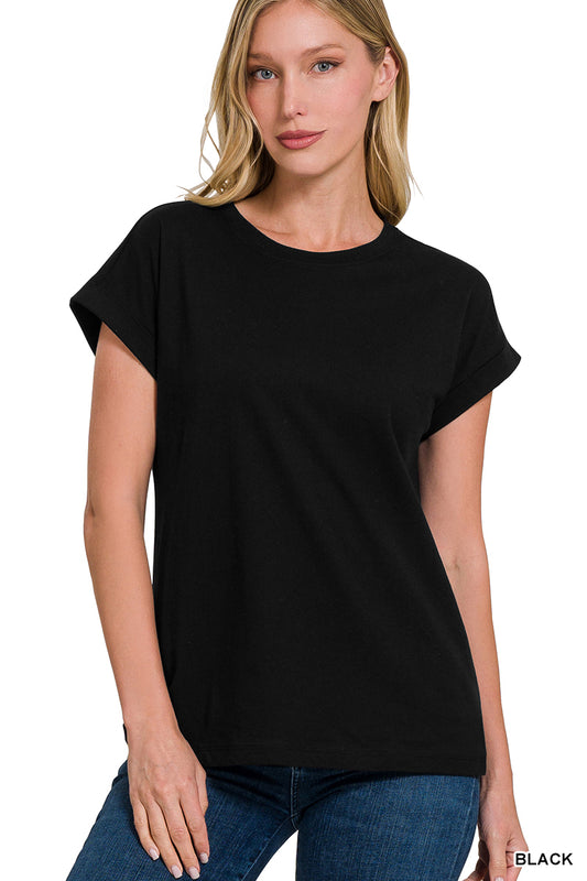Black Zenana Cotton Tee