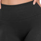 Black Fleece Lined Leggings with Diamond Shape Waist Band