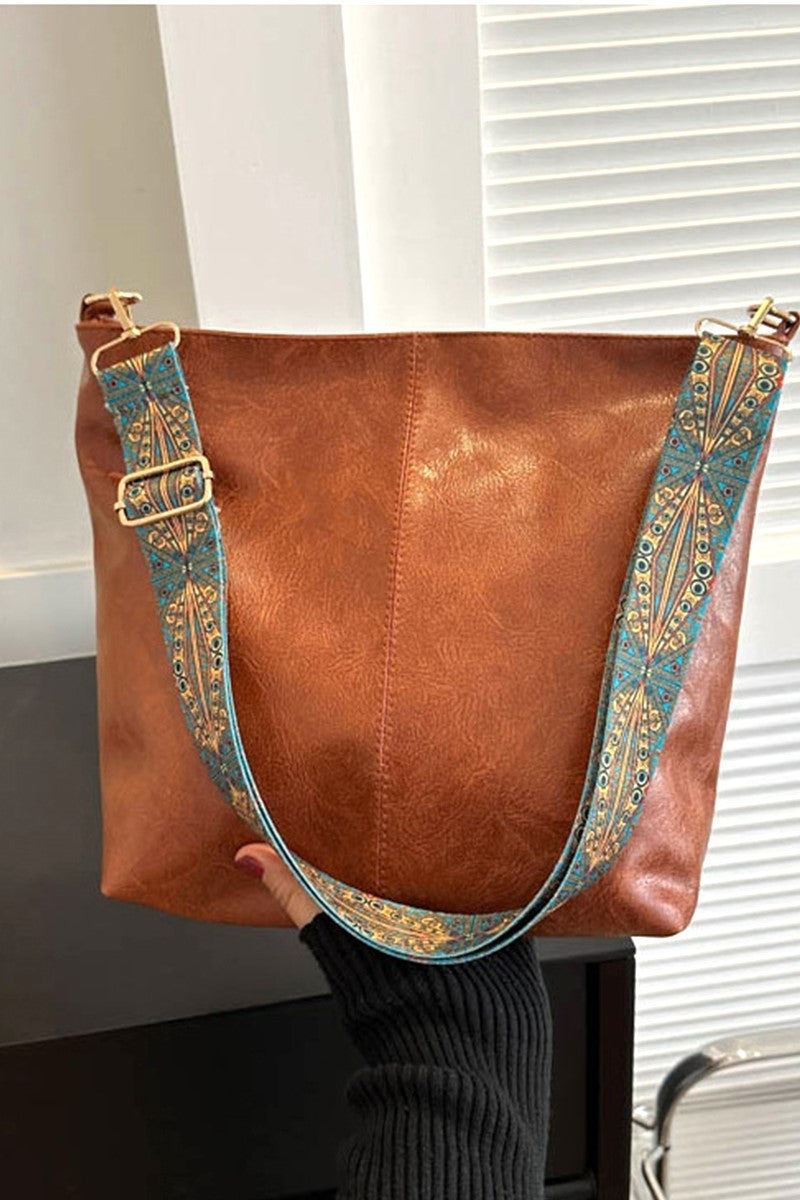Camel Brown hobo Style Crossbody Bag Purse