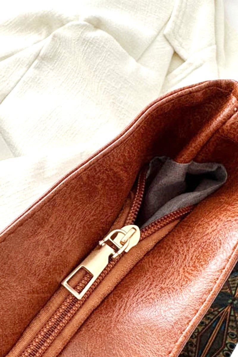 Camel Brown hobo Style Crossbody Bag Purse