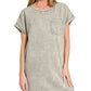 Sleet Grey premium cotton acid washed t-shirts dress