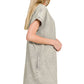 Sleet Grey premium cotton acid washed t-shirts dress