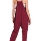 Maroon Spaghetti Strap Jumpsuit Romper