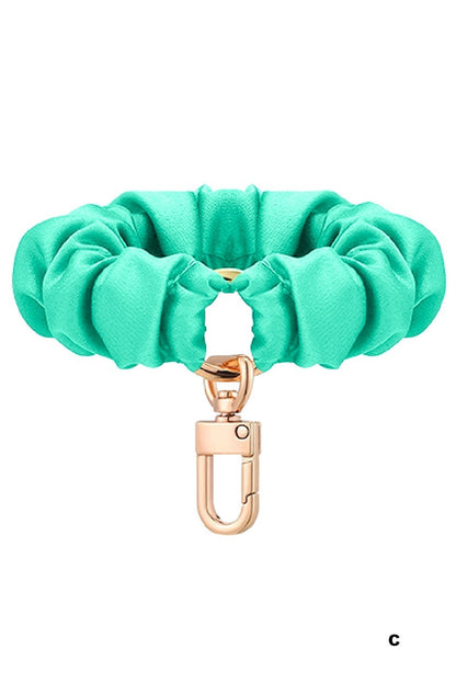 Elastic Scrunchie Keychain Wristlet - Multiple Styles