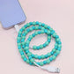 Turquoise beaded dual usb fast charging cable