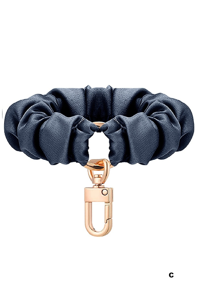 Elastic Scrunchie Keychain Wristlet - Multiple Styles