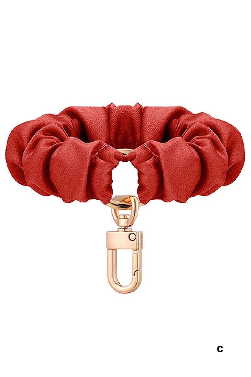 Elastic Scrunchie Keychain Wristlet - Multiple Styles