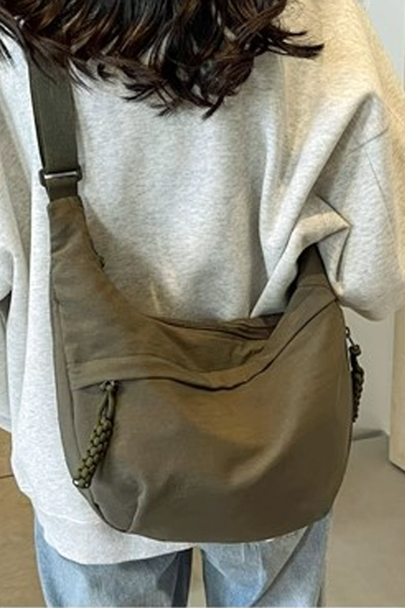 Large crescent crossbody bag
