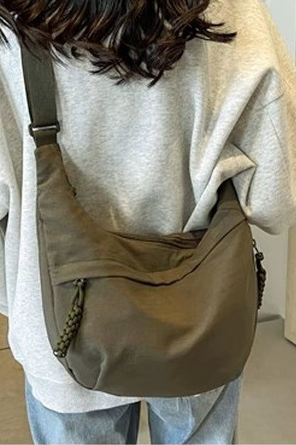 Large crescent crossbody bag