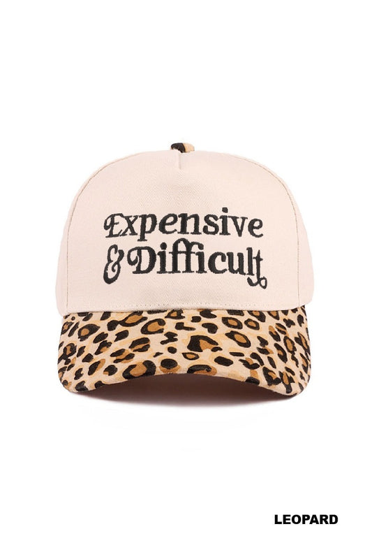 Expensive & Difficult Leopard Print Trucker Hat