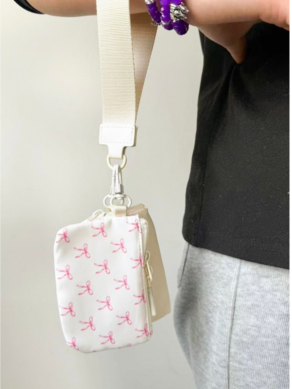 Dual Pouch Wristlet Keychain Wallet - multiple Styles