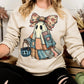 Patchwork Ghost Graphic Sweatshirt