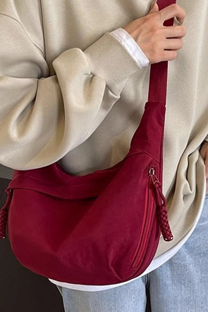 Large crescent crossbody bag