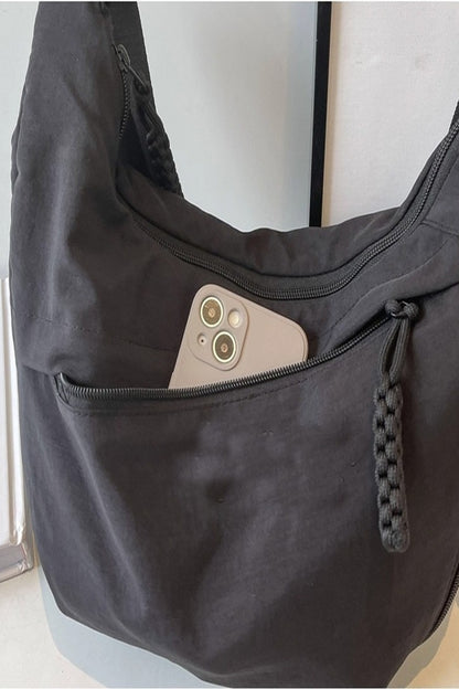 Large crescent crossbody bag