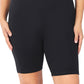 Black cotton biker shorts