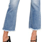 Zenana High rise straight raw hem cropped denim pants