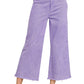 Violet Acid Washed Frayed Hem Jeans