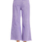 Violet Acid Washed Frayed Hem Jeans