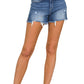 PLUS Zenana Distressed Cutoff Denim Shorts with Side Slit