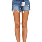 PLUS Zenana Distressed Cutoff Denim Shorts with Side Slit