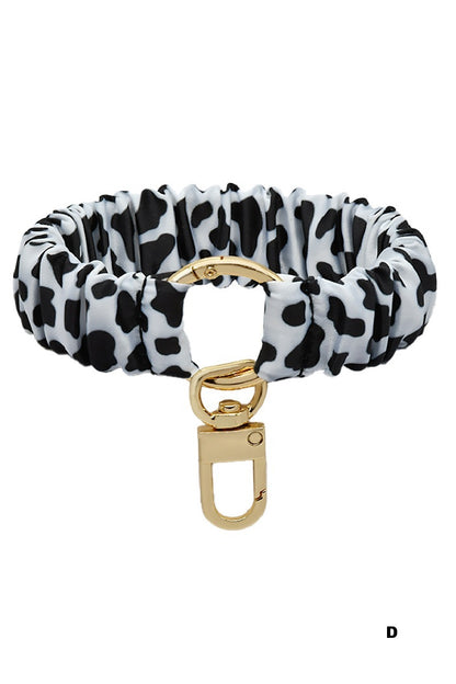 Elastic Scrunchie Keychain Wristlet - Multiple Styles