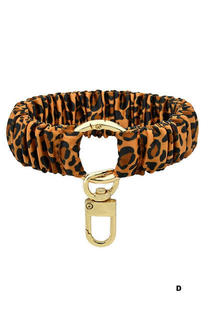 Elastic Scrunchie Keychain Wristlet - Multiple Styles